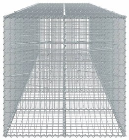 horganyzott vas gabion kosár fedéllel 600 x 100 x 100 cm