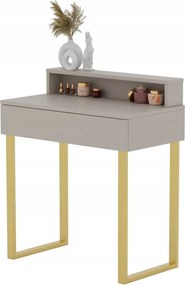 Fésülködőasztal Konzol Lena Plusz Kasmír 75CM Arany Lábak Fém