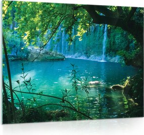 Üvegfestmény Üveg vízesés Tájkép 80x60