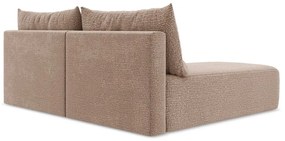Világosbarna kinyitható-tárolóhelyes sarokkanapé (bal oldali) Kalena – Makamii