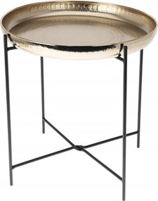 Kis Oldalsó Asztal fém arany kerek Glamour beltéri kávé 35xh36cm