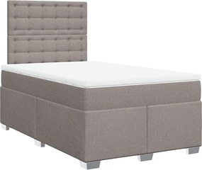 vidaXL tópszínű szövet rugós ágy matraccal 120 x 200 cm