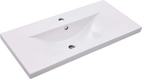 vidaXL fehér kerámia beépíthető mosdókagyló 81 x 39,5 x 18,5 cm