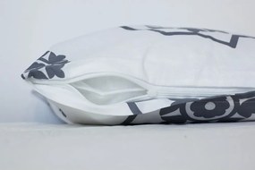 Mandala fehér-szürke pamut ágyneműhuzat, 140 x 200 cm - Cotton House