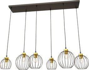 Emibig modern függeszték nando fekete arany emi1368/6