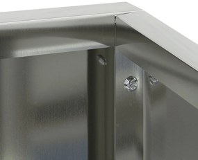 virágcserép 80x80x50 cm galvanizált acél