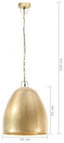 kerek sárgaréz ipari függőlámpa 25 W 42 cm E27