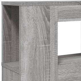 szürke sonoma szerelt fa LED-es fejtámla 140x18,5x103,5 cm