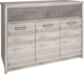 Komód 3D2S, nairobi gesztenye/onix, JESI NEW