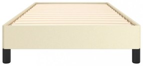 krémszínű műbőr ágykeret 90 x 200 cm