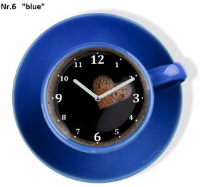 Konyhai óra kávés csésze formájú Kék