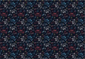 Fotótapéta Játékvezérlők piros-kék 300x210 +ragasztó