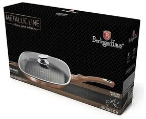 Berlinger Haus grillserpenyő fedővel, Rosegold Metallic Line, 28 cm