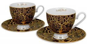 Gustav Klimt porcelán csésze két személyes szett díszdobozban Életfa 220 ml