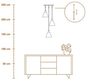 Ledvance - Csillár zsinóron DECOR RAFFIA 3xE27/15W/230V raffia háncs