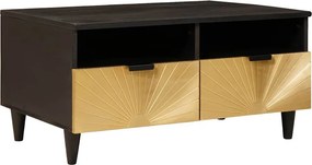 vidaXL Dohányzóasztal fiókkal 80 x 54 x 40 cm Tömör Mangófát