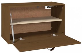 mézbarna tömör fenyőfa faliszekrény 60 x 30 x 35 cm