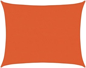 vidaXL narancssárga négyszögletű HDPE napvitorla 160 g/m² 6x8 m
