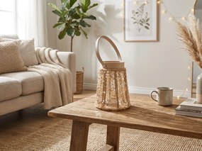 Lámpás flitterekkel CONE GLAM 26 cm, természetes
