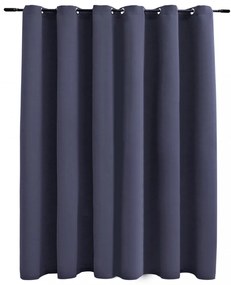 antracitszürke sötétítőfüggöny fémkarikákkal 290 x 245 cm