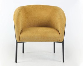 Design fotel CLOVER BREGO, mustárszínű