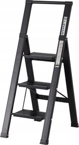 Háztartási létra 3 lépcsős alumínium összecsukható Slim Space Lemar 031103