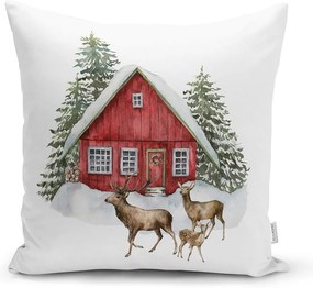 Karácsonyi mintás textil párnahuzat 43x43 cm – Mila Home