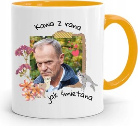 Donald Tusk Sárga Bögre Platform Ajándék fényképes nyomtatással