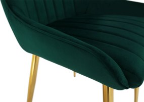 Étkezőszék, smaragd/gold króm-arany, PERLIA
