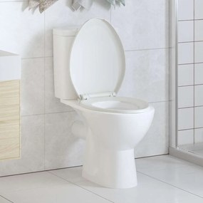 Fehér gyorsan szerelhető WC-ülőke lassan csukódó fedéllel