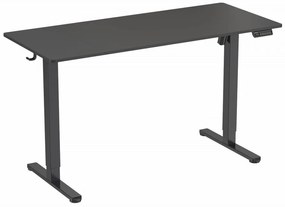 Elektromosan állítható magasságú íróasztal - 140x60cm fekete ülő-/állómunkához - LVN System Lite LV1713