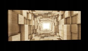 Vászonkép 145x45 Alagút 3D fa absztrakt geometria perspektíva mélység