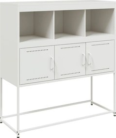 vidaXL fehér acél tálalószekrény 100,5 x 39 x 107 cm