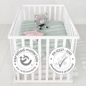 Fehér gurulós járóka 100x75 cm Style – Roba