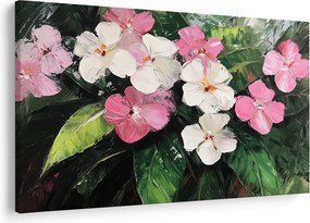 Kép - Rózsaszín és fehér virágok (90x60 cm)