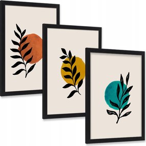 Falikép 3 db Levelek otthonra , nappaliba , szobába 30x20 cm