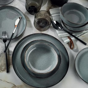 Pearl 24 db-os sötétkék porcelán étkészlet - Kütahya Porselen
