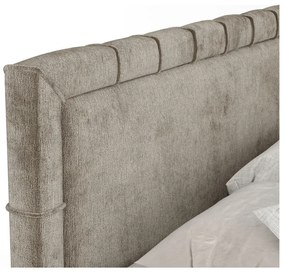 Bézs ágyneműtartós boxspring ágy 180x200 cm Voyage – Maison de Rêve