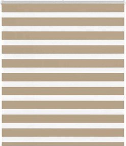 vidaXL zebrafüggönnyel homokbarna szövetszélesség 120,9 cm poliészter