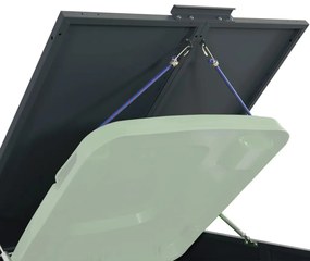 antracit acél tároló 4 szemeteskukához 276 x 79 x 117 cm