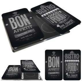 Edzett üveg tűzhely fedőlap szett 2 db-os 30x52 cm Bon Appetit – Wenko