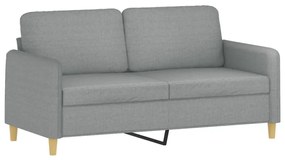 vidaXL kétszemélyes világosszürke szövetkanapé 140 cm