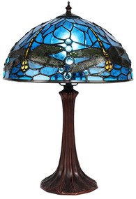 Tiffany asztali lámpa Kék Ø 31x43 cm
