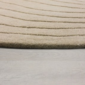 Krémszínű gyapjú szőnyeg 200x290 cm Puddle Wool – Flair Rugs