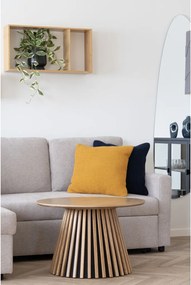 Dohányzóasztal, tölgyfurnér, 70x45 cm, őszi barna