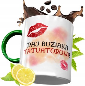 Zöld Bögre Tetováló Születésnapi Ajándék fényképes nyomtatással