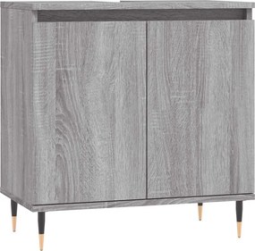 vidaXL szürke sonoma színű szerelt fa mosdószekrény 58x33x60 cm