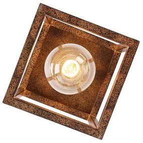 Ipari mennyezeti lámpa rozsdabarna - Cage