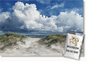 Fotótapéta Flizelina Tájkép Tenger Tengerpart Dűnék Ég Felhők 254x184 ragasztó