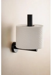 WENKO 24262100-WC-papírtartó BOSIO BLACK 8x18 cm rozsdamentes acél/ezüstszínű